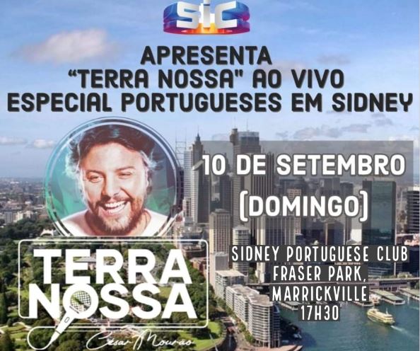 TERRA NOSSA THIS SUNDAY 10th SEPTEMBER